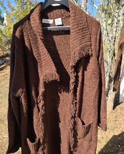 Woman's brown sweater
